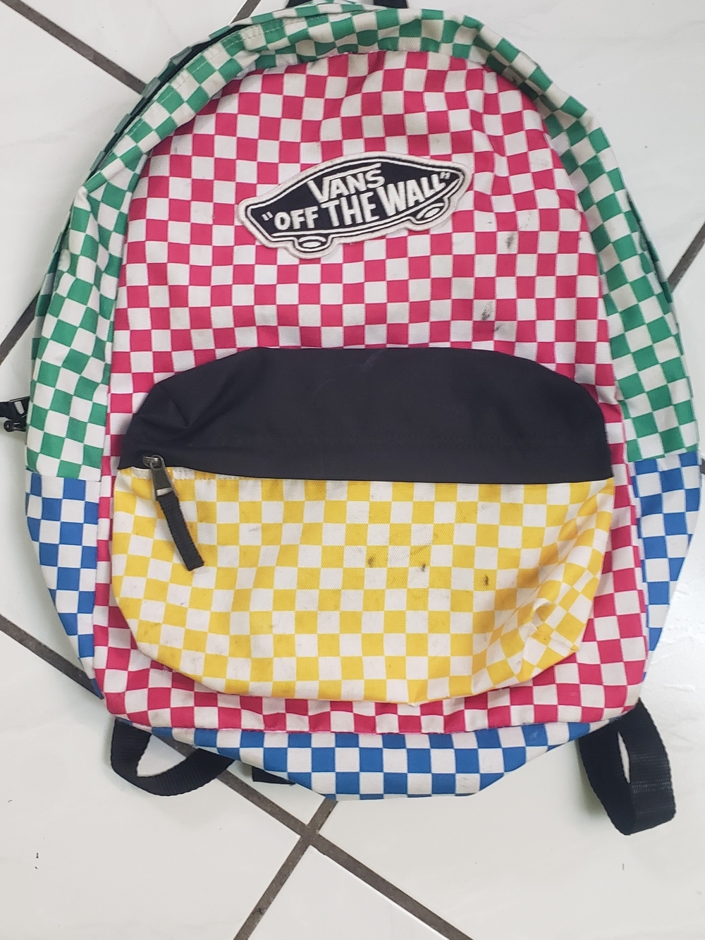 Like new "Vans" Realm checker block multicolor backpack